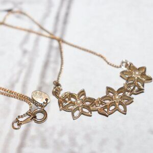 🌼💛📿 VINTAGE GOLD & PEARL FLOWER NECKLACE BY CITATION · 16"